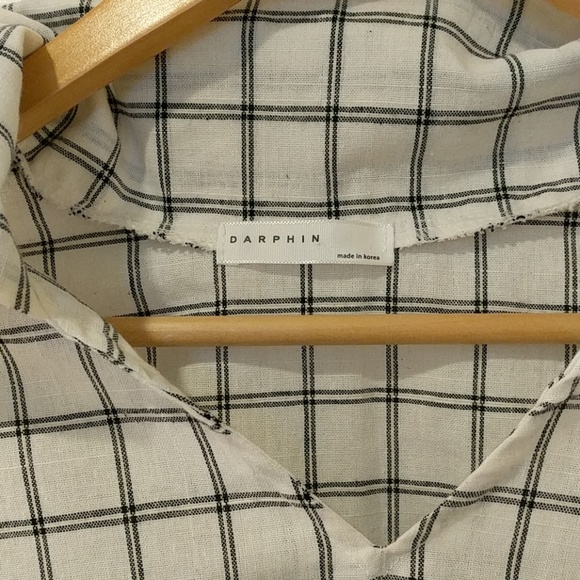 Checkered White and Black Blouse - Picture 2 of 3